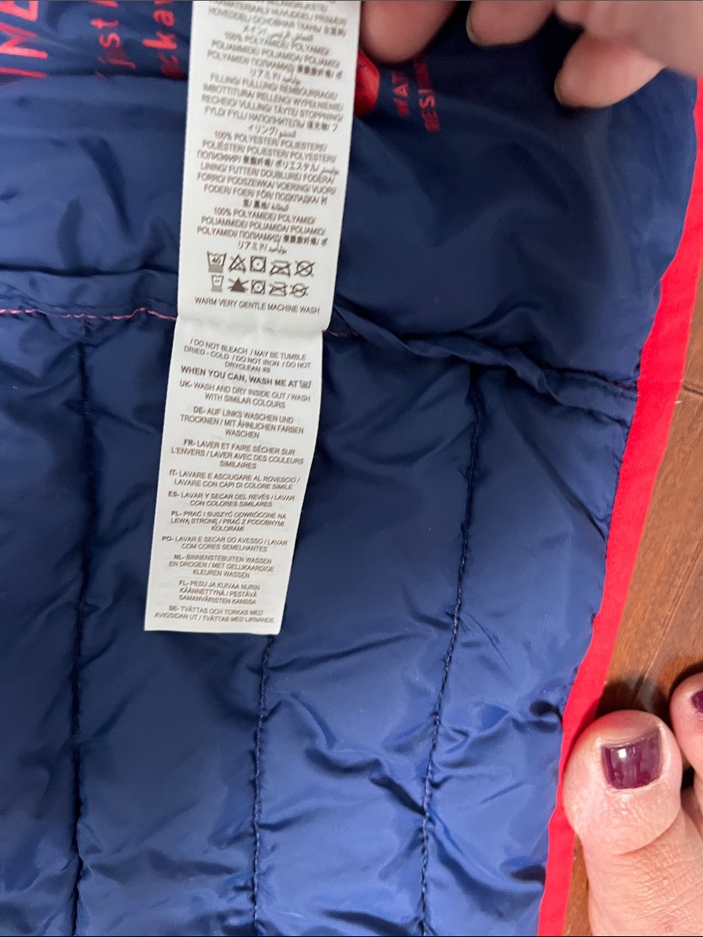 Mini Boden Kids Pack Away Jacket Pink Hooded Puffer - Picture 3 of 5